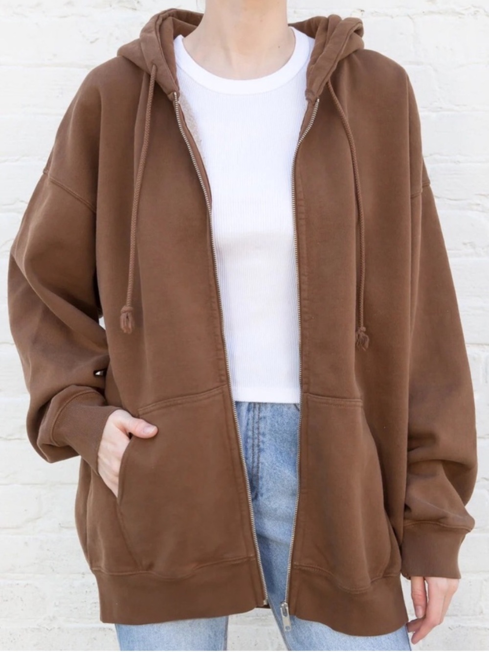 Brandy Melville Brown Christy Hoodie